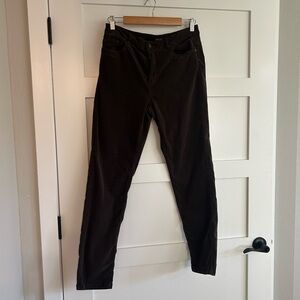 J. McLaughlin Dark Brown Velvet Watson Jeans, size 10